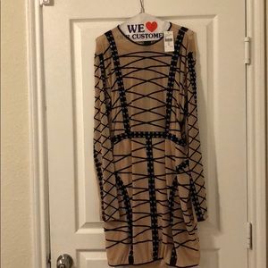 Mesh Body Con Mini Dress - 2X